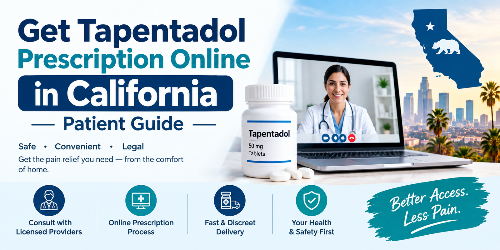 Get Tapentadol Prescription Online in California: Patient Guide