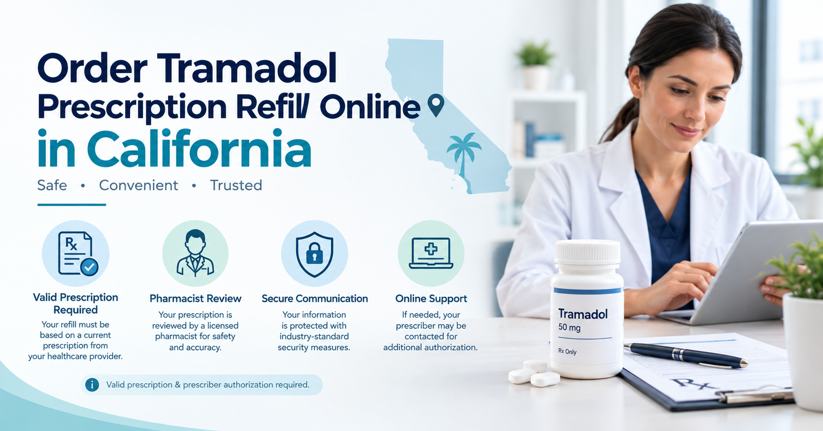 Order Tramadol Prescription Refill Online in California