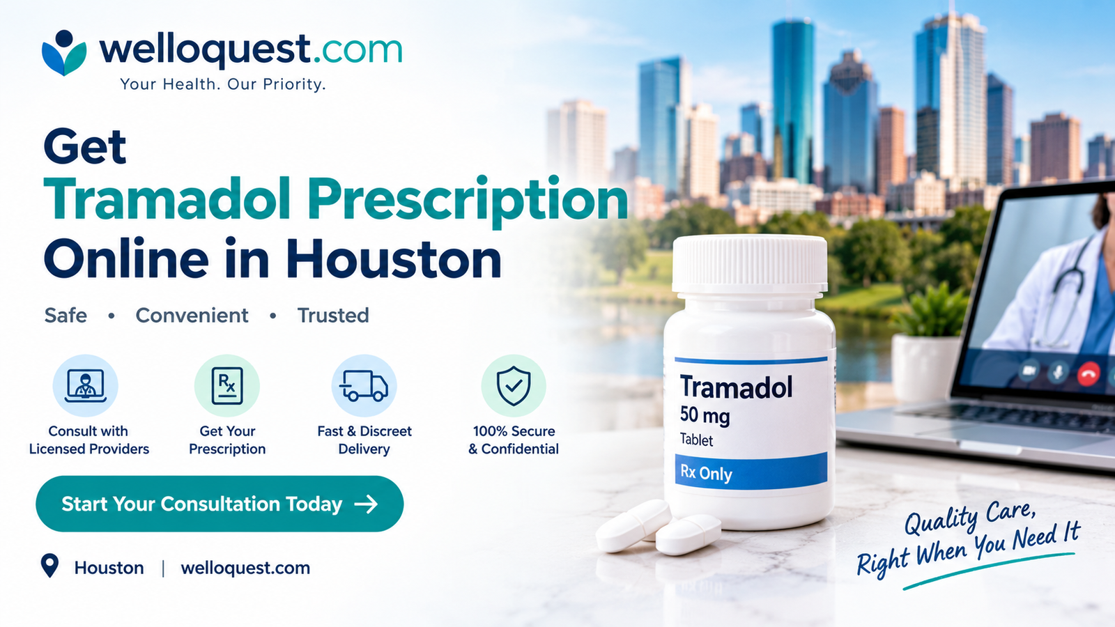 Get Tramadol Prescription Online in Houston